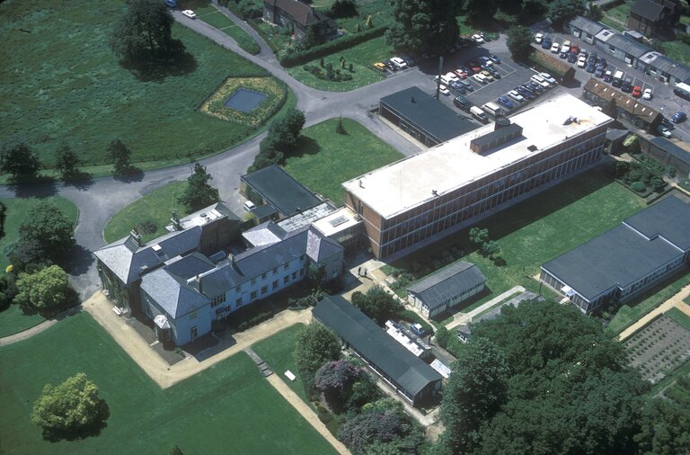Aerial photo from 1972 of buildings and land at Alice Holt.