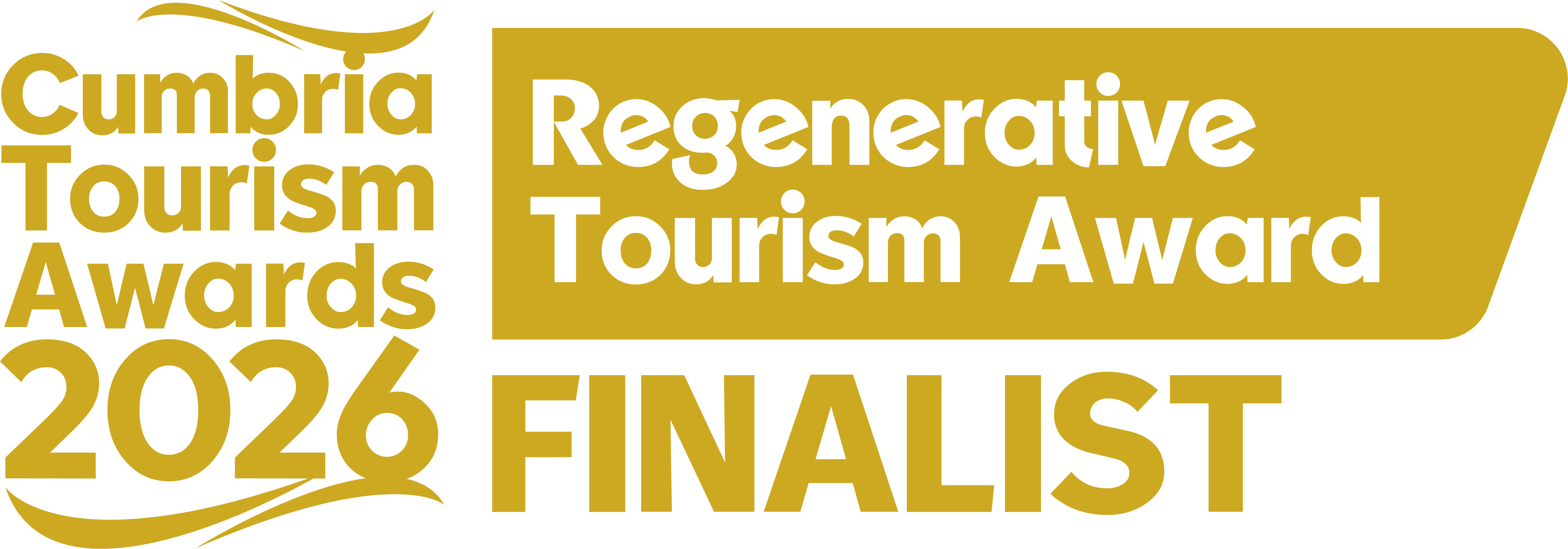 A logo reading: Cumbria Tourism Awards 2026: Regenerative Tourism Award Finalist