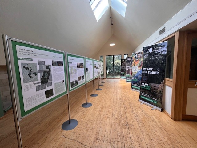 Information boards and banner from the consultation events held in April 2024