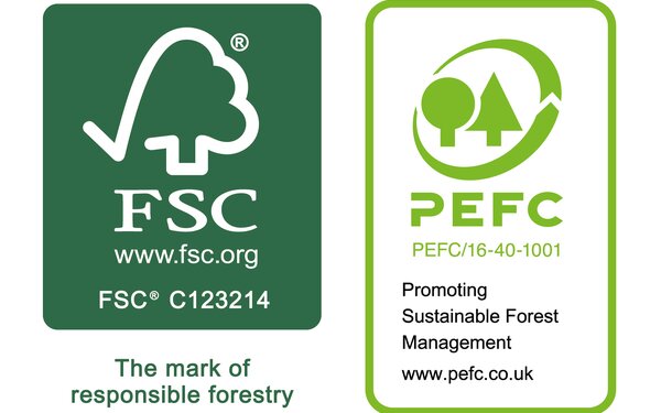 FSC PEFC website logos in white