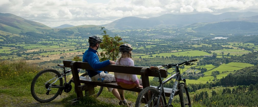 Bikers in Whinlatter forest