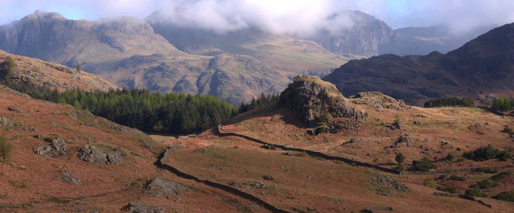 View over Hardknott, lake district 