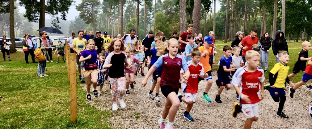 Children at a running event