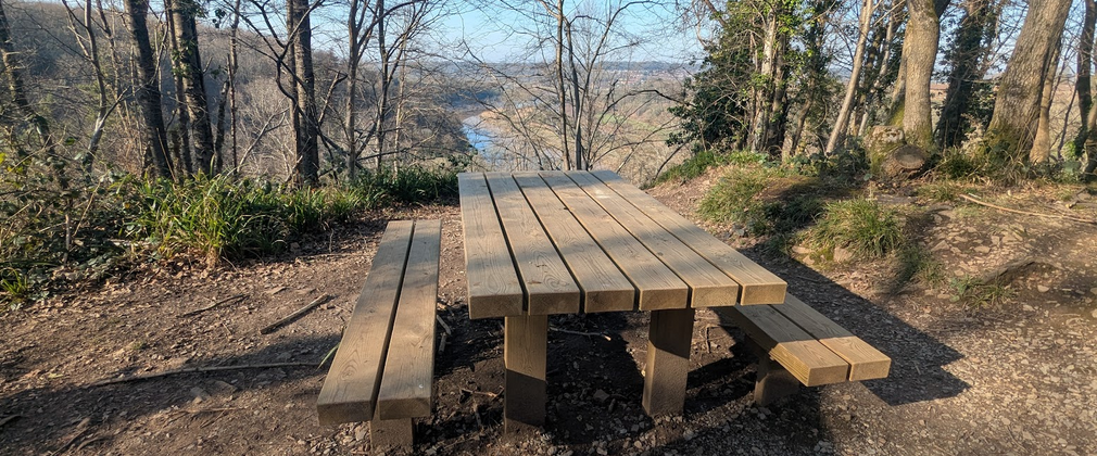 Leigh Woods picnic bench overlooking Avon Gorge