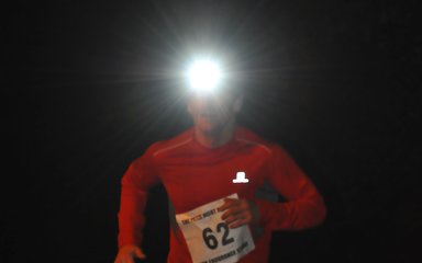 Running with a head torch