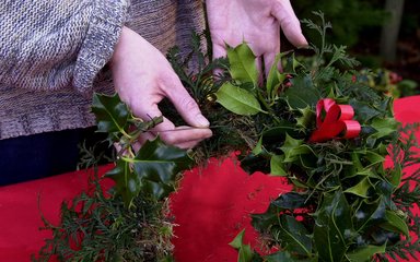 Christmas wreath making 