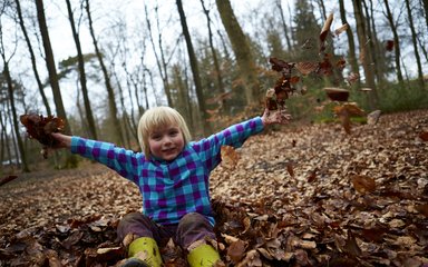 Autumn playing